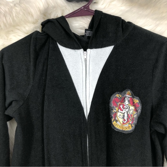 Harry Potter Gryffindor House Adult Hooded onesie Pajamas w/Scarf SZ S - Picture 6 of 10